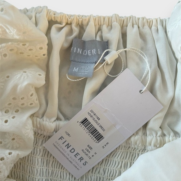 BNWT Finders Keepers White Shirred Bodycon Mini Dress - Medium - Picture 5 of 5